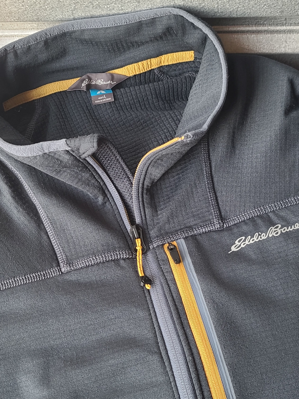 Eddie Bauer First Ascent Technical Grid Fleece Men’s Large Full-Zip Jacket